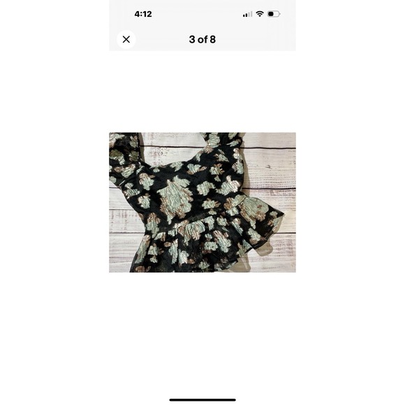 Lot Of 3 Women Tops Fit & Flare Black / Blue Puff Sleeve Francesca's Size Medium - Picture 10 of 15